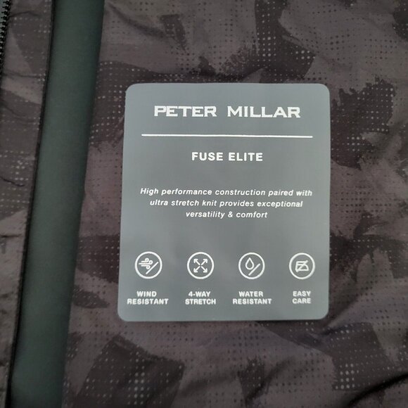 PETER MILLAR Fuse Elite Brushstroke Camo Vest Gilet Black Men’s Sz M MSRP $200 - Picture 4 of 6